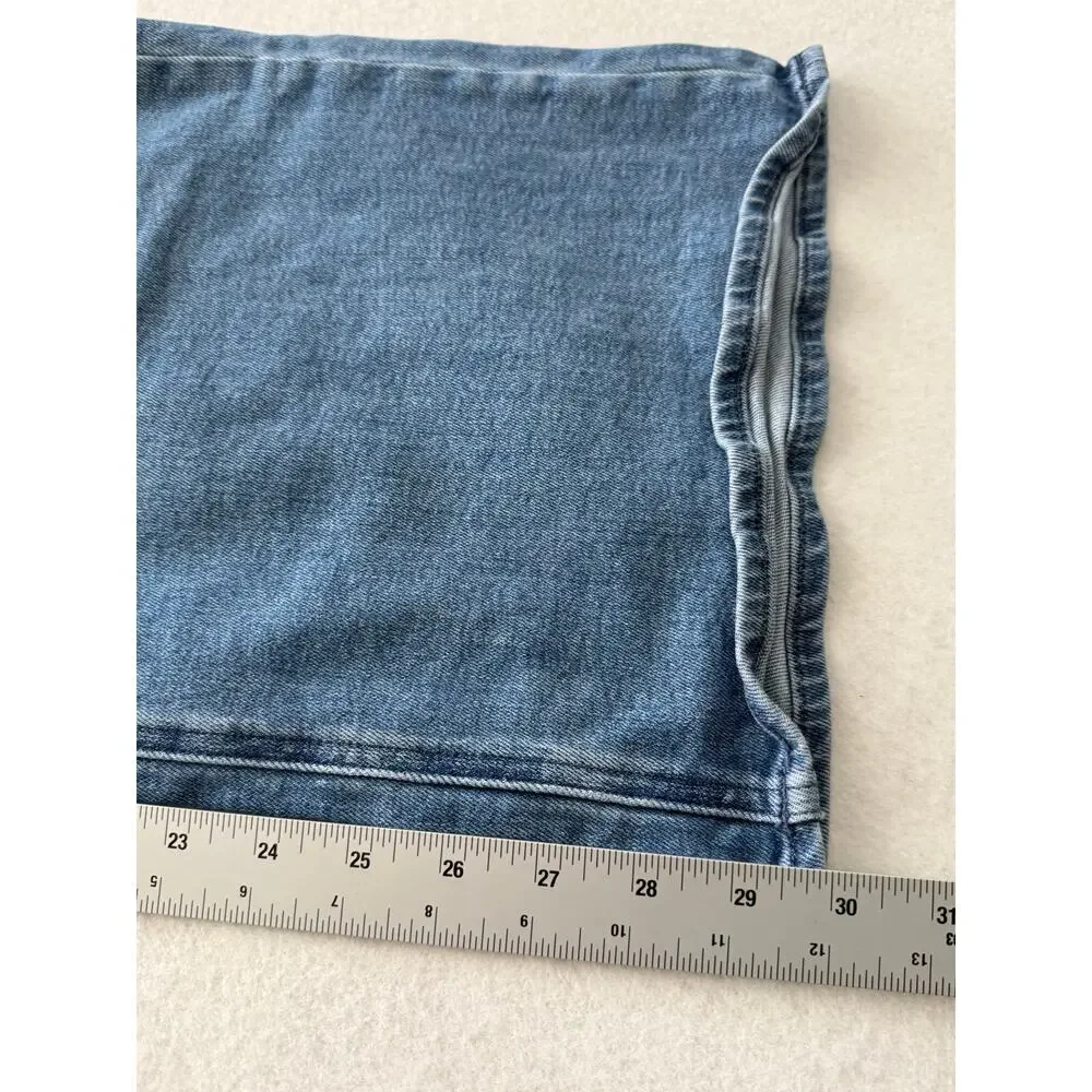 Quince Women Jeans Bella Stretch Wide Leg Seaside Blue 32/32 - Picture 10 of 10